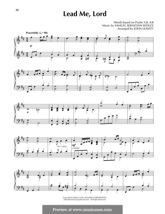 Lead Me, Lord by S.S. Wesley - sheet music on MusicaNeo