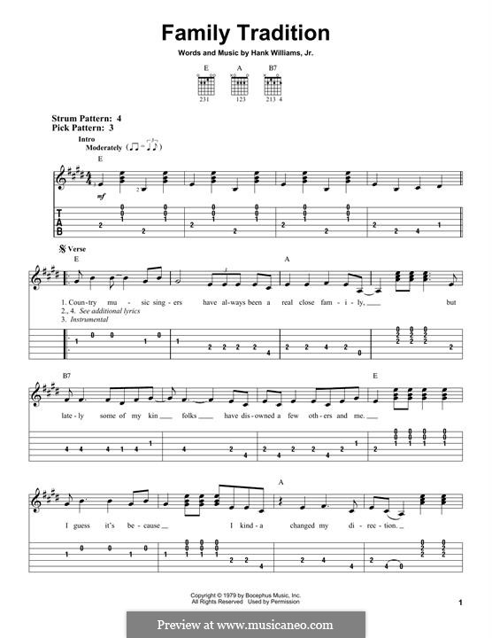 Family Tradition By H. Williams - Sheet Music On Musicaneo