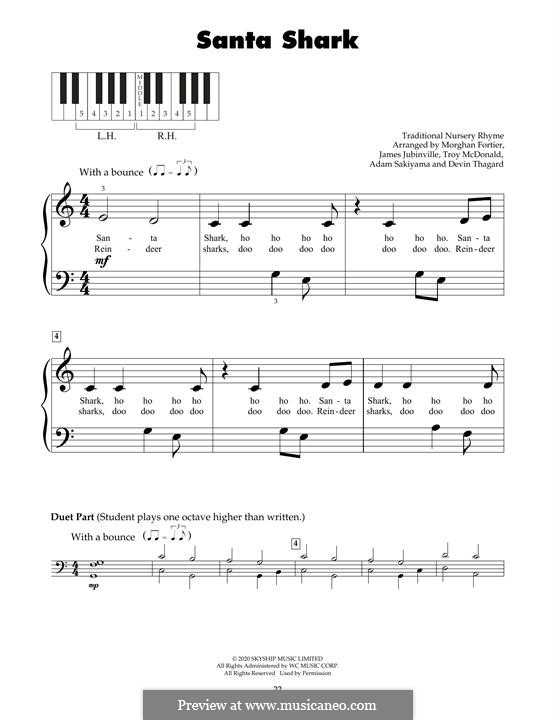 Santa Shark by folklore - sheet music on MusicaNeo