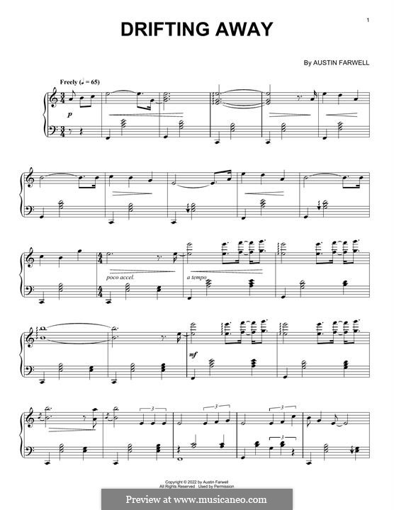 Drifting Away by A. Farwell - sheet music on MusicaNeo