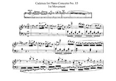 Concerto For Piano And Orchestra No.15 In B Flat Major, K.450 By W.A ...