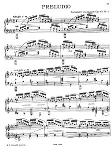 Four Preludes and Fugues, Op.101 by A. Glazunov - sheet music on MusicaNeo