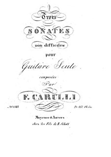 Siciliana in A Minor for Guitar by Ferdinando Carulli sheet music