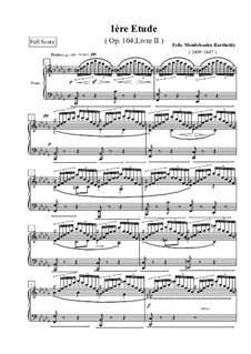 Three Etudes, Op.104 By F. Mendelssohn-Bartholdy - Sheet Music On MusicaNeo