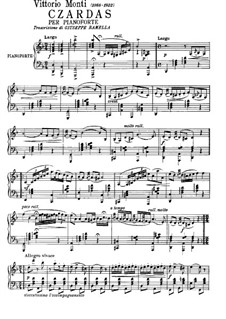 Czardas by V. Monti - sheet music on MusicaNeo