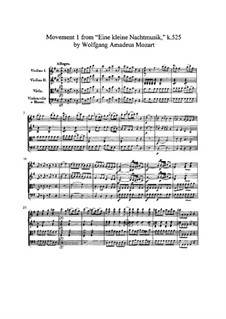 Allegro (Little Night Music, K.525) By W.A. Mozart On MusicaNeo