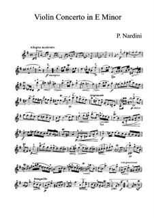 Concerto for Violin and Orchestra in E Minor by P. Nardini on MusicaNeo