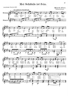 Mei Schätzle ist fein by H. Albert - sheet music on MusicaNeo