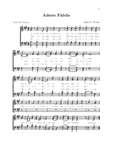 piano vocal score o come all ye faithful by j f wade on musicaneo