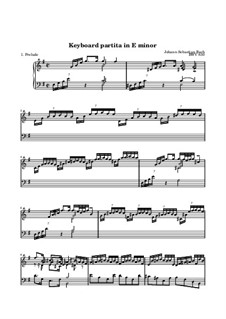 Partita For Keyboard No.6 In E Minor, BWV 830 By J.S. Bach On MusicaNeo