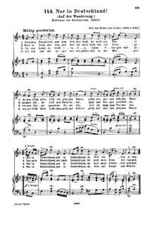 Nur in Deutschland by Hoffmann von Fallersleben - sheet music on MusicaNeo