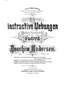 Vierundzwanzig Instructive Uebungen In Allen Tonarten Op 30 By J Andersen On Musicaneo