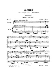 Habanera (Carmen) By G. Bizet - Sheet Music On MusicaNeo