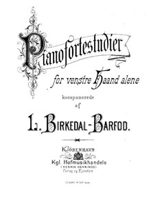 Piano Studies for the Left Hand by L. Birkedal-Barfod on MusicaNeo