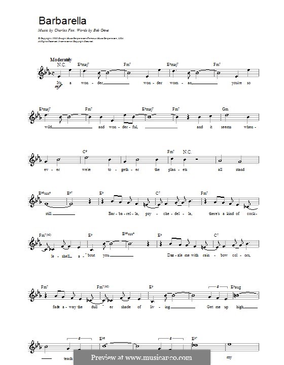 Barbarella by C. Fox - sheet music on MusicaNeo