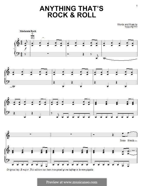 Anything That's Rock & Roll by T. Petty - sheet music on MusicaNeo