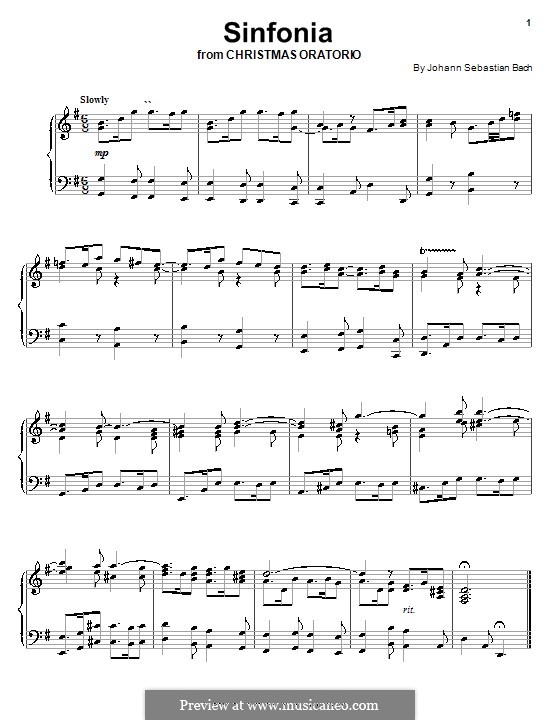No.10 Sinfonia (Weihnachts-Oratorium (The Christmas Oratorio), BWV 248 ...
