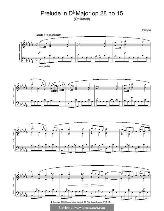 raindrop prelude f. chopin music sheet virtual piano