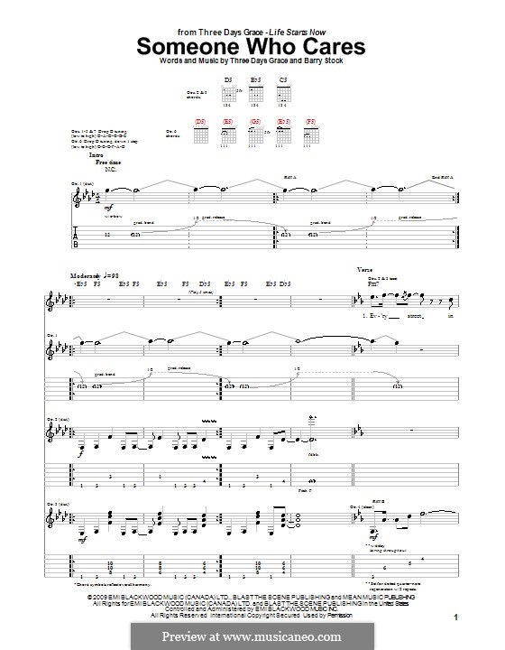 Перевод песен three days. Табы three Days Grace. Three Days Grace Ноты. Табы для гитары three Days Grace. Someone who Cares three Days Grace.
