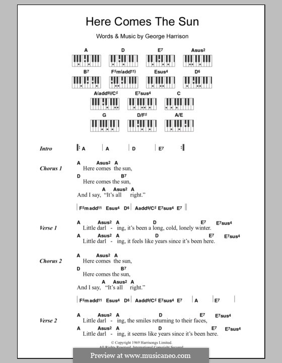 Here comes the sun джордж харрисон