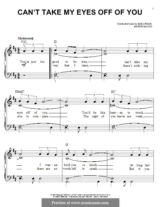 Take my eyes. Can't take my Eyes off you Ноты для фортепиано. Cant take my Eyes of you Ноты. Can't take my Eyes of you Ноты для фортепиано. Can't take my Eyes off you Ноты для гитары.