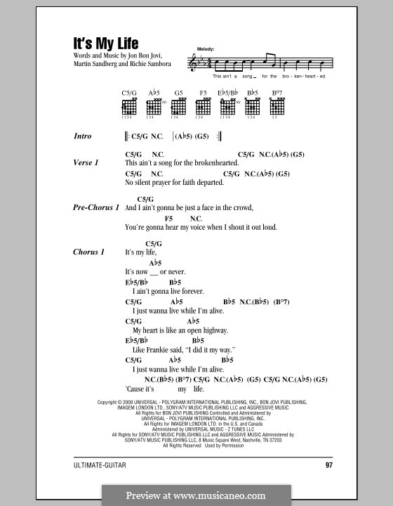 Life аккорды. ИТС май лайф текст. Бон Джови ИТС май лайф слова. ИТС май лайф аккорды. Its my Life текст песни.