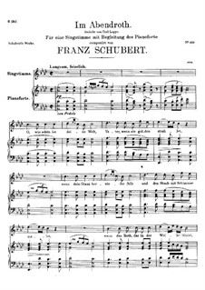 Im Abendrot, D799 Von F Schubert   Noten Auf MusicaNeo