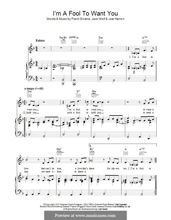 Ноты фрэнка синатры. Frank Sinatra Ноты для гитары. I'M A Fool to want you Ноты. Frank Sinatra - i'm a Fool to want you. I am Fool to want you Ноты для фортепиано.