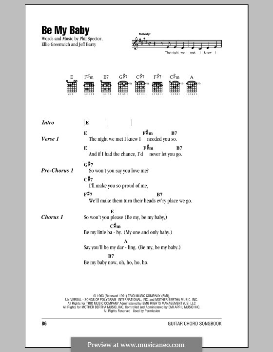 Lyrics And Chords Ronettes