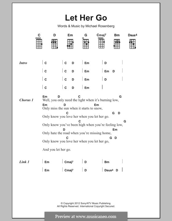 Let Her Go Passenger Von M Rosenberg Noten Auf Musicaneo 6613