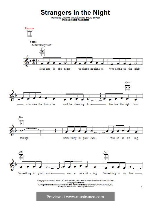 Stranger in the night. Strangers in the Night Frank Sinatra Ноты. Strangers in the Night Ноты для саксофона Альт. Strangers in the Night Frank Sinatra Ноты для фортепиано. Strangers in the Night Ноты для саксофона.