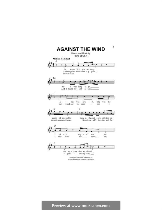 Against The Wind (Bob Seger And The Silver Bullet Band) Von B. Seger ...