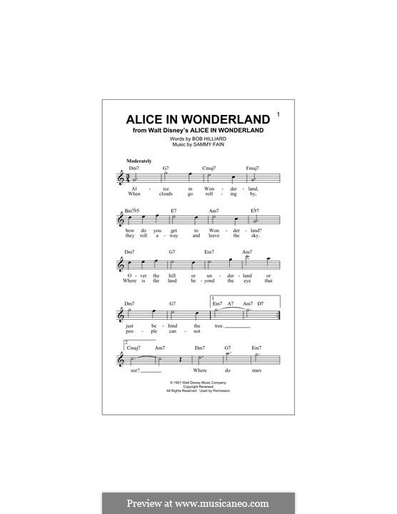 bill evans alice in wonderland transcription