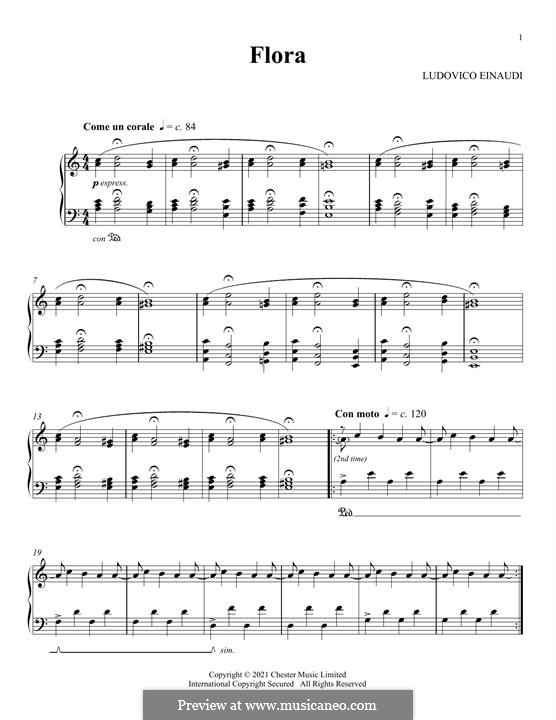 Flora - Ludovico Einaudi -Free piano sheet 