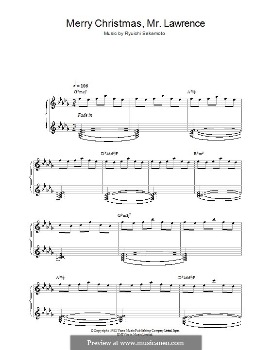 ryuichi sakamoto piano sheet