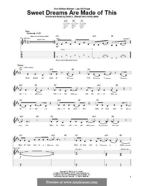 Sweet dreams are made of this. Sweet Dreams табы для гитары. Sweet Dreams Tabs на гитаре. Marilyn Manson Sweet Dreams табы для гитары. Sweet Dreams Marilyn Manson табы для укулеле.