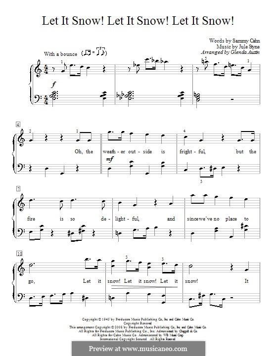 easy let it snow piano sheet music pdf