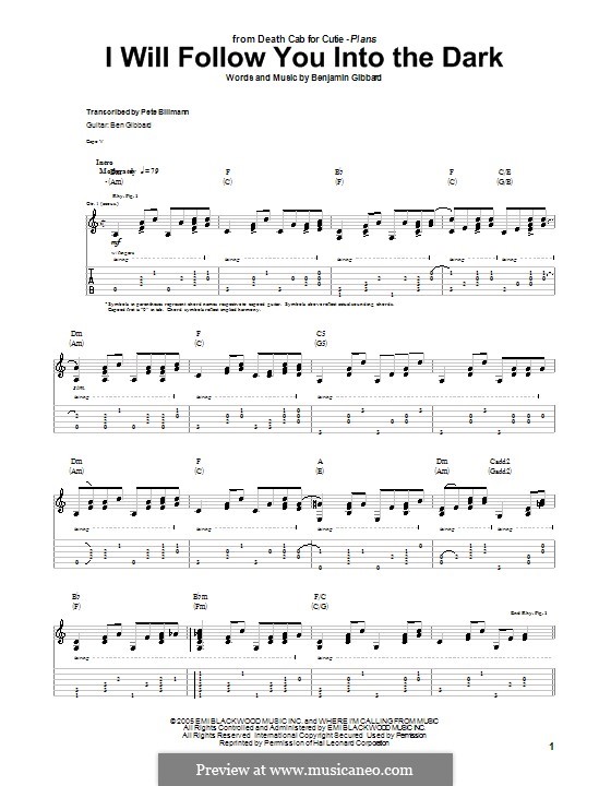 I follow you. I will follow you into the Dark аккорды. I will follow you into the Dark Death Cab for cutie аккорды. I will follow you into the Dark. Darkest Dreams табы.