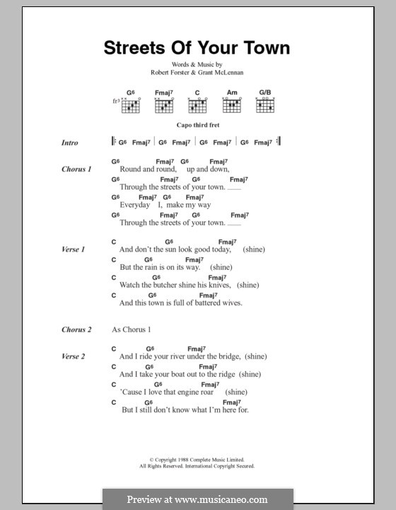 Streets Of Your Town (The Go-Betweens) Por G. McLennan, R. Forster Em ...