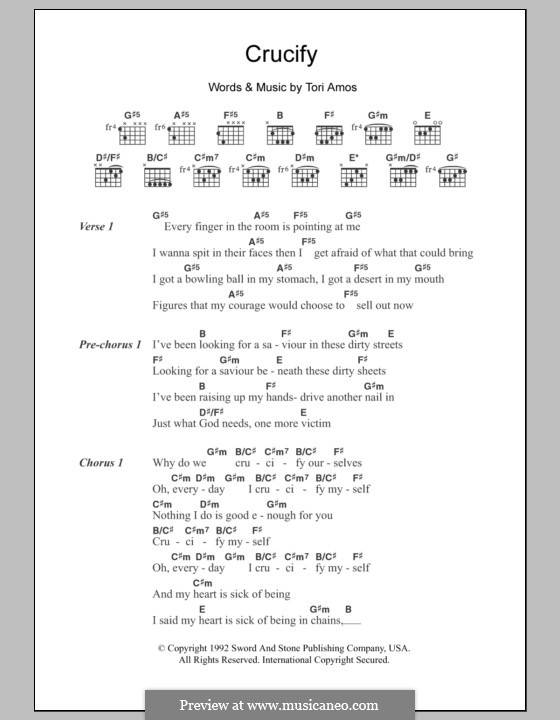 Crucify Por T. Amos - Partituras On MúsicaNeo