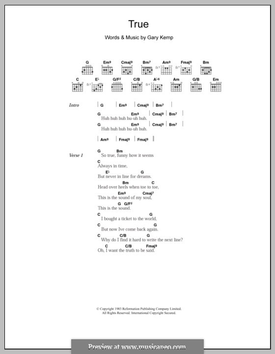 Letras - Spandau Ballet - True (TRADUÇÃO) PDF, PDF, Lazer