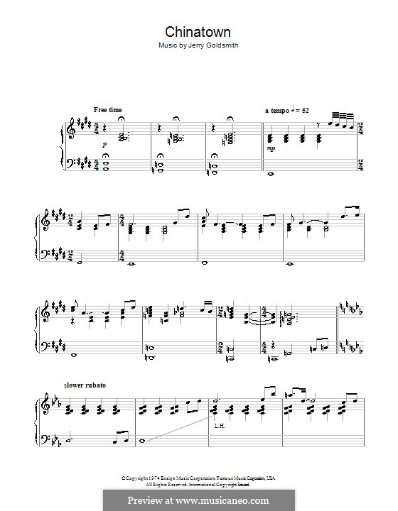 Flyday chinatown песня. Flyday Chinatown Ноты для фортепиано. Ноты Flyday Chinatown. Fly Day Chinatown Ноты для фортепиано. Jerry Goldsmith no Escape партитура.