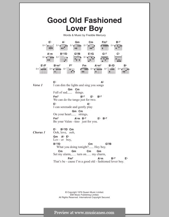 Good fashion lover boy перевод. Good old Fashioned lover boy Ноты. Good old Fashioned lover boy текст. Текст good old Fashioned. Queen good old-Fashioned lover boy текст.