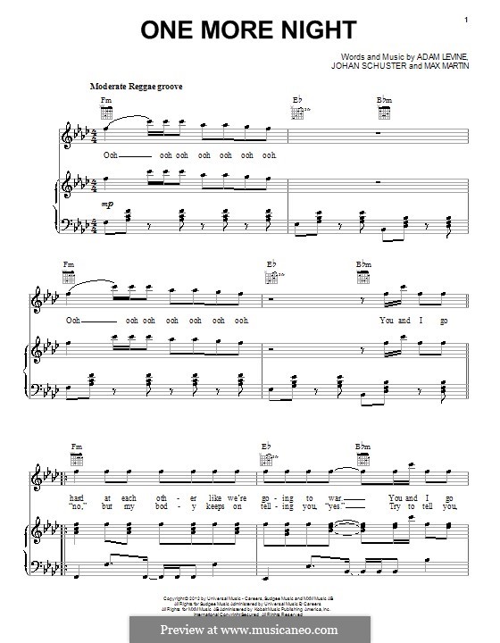 Maroon 5 one more night перевод. One more Night Ноты для фортепиано. Песни ФНАФ на гитаре. Maroon 5 one more Night. Ноты для саксофона ФНАФ.