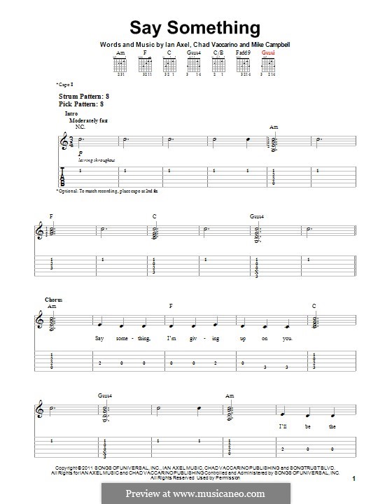 Say something. A great big World say something табулатура. Say something Guitar. Say something Ноты. Say something аккорды пианино.