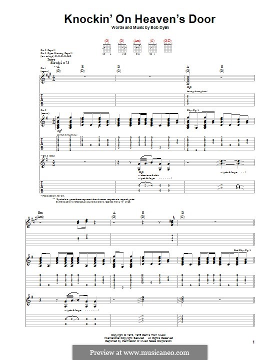 Knockin on heaven s door текст. Knocking on Heaven's Door Ноты. Bob Dylan — Knockin’ on Heaven’s Door Ноты. Боб Дилан Knockin on Heaven's Door Ноты. Боб Дилан Knockin on Heaven's Door аккорды.