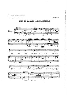 Psalms Por B. Marcello - Partituras On MúsicaNeo