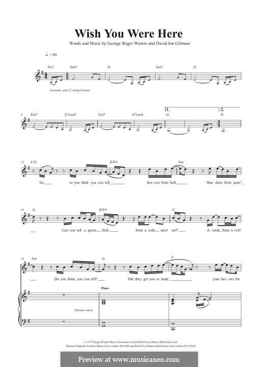 Wish You Were Here (Tradução) - David Gilmour - VAGALUME, PDF