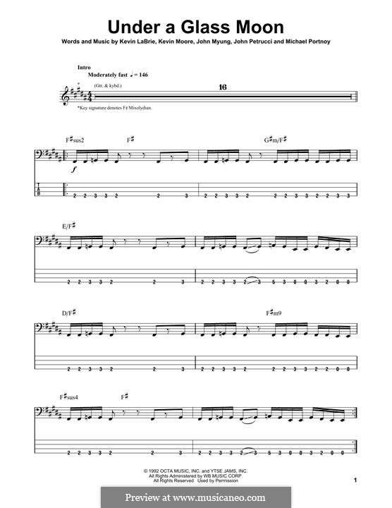 Under A Glass Moon Dream Theater Por M Portnoy J Petrucci J