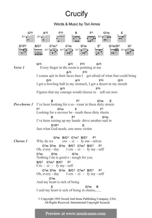 Crucify Por T. Amos - Partituras On MúsicaNeo